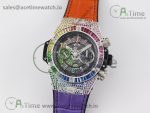 Big Bang Unico Rainbow King SS 45mm ZF 1:1 Best Edition on Rainbow Gummy Strap A1242