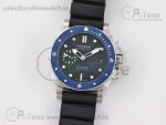 PAM1209 Luminor Submersible 42mm Blue Ceramic Bezel VSF 1:1 Best Edition on Black Rubber Strap AXXXIV
