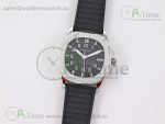 Aquanaut 5067A SS Bezel JJF 1:1 Best Edition Black Textured Dial on Black Rubber Strap AE23