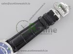 Master Tourbillon SS TWF Diamonds Bezel Blue MOP Dial on Black Leather Strap - Image 9