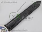 Master Tourbillon SS TWF Diamonds Bezel Blue MOP Dial on Black Leather Strap - Image 11