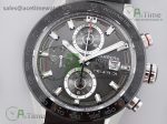 Calibre Heuer 01 Chrono SS XF 1:1 Best Edition Gray Dial on Black Rubber Strap A1887 - Image 2