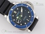 PAM1209 Luminor Submersible 42mm Blue Ceramic Bezel VSF 1:1 Best Edition on Black Rubber Strap AXXXIV - Image 3