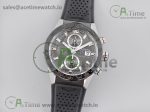 Calibre Heuer 01 Chrono SS XF 1:1 Best Edition Gray Dial on Black Rubber Strap A1887