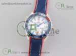 Planet Ocean 2021 America’s Cup SS VSF 1:1 Best Edition White Dial on Blue Nylon Strap A8900 Super Clone