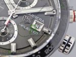 Calibre Heuer 01 Chrono SS XF 1:1 Best Edition Gray Dial on Black Rubber Strap A1887 - Image 4
