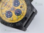 Chronomat 44mm Blacksteel GF 1:1 Special Edition Yellow Dial on Black Rubber Strap A7750 - Image 5