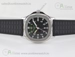 Aquanaut 5067A SS Bezel JJF 1:1 Best Edition Black Textured Dial on Black Rubber Strap AE23 - Image 6