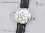 Portofino Automatic SS AF 1:1 Best Edition White Dial on Black Leather Strap A2892