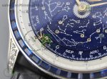 Master Grande Tradition SS Blue Rotating Dial Diamonds Bezel on Black Leather Strap A23J - Image 5
