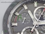 Calibre Heuer 01 Chrono SS XF 1:1 Best Edition Gray Dial on Black Rubber Strap A1887 - Image 6