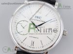 Portofino Automatic SS AF 1:1 Best Edition White Dial on Black Leather Strap A2892 - Image 2