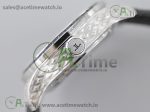 Master Grande Tradition SS Blue Rotating Dial Diamonds Bezel on Black Leather Strap A23J - Image 6