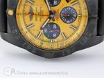 Chronomat 44mm Blacksteel GF 1:1 Special Edition Yellow Dial on Black Rubber Strap A7750 - Image 7