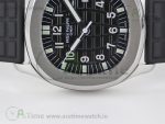 Aquanaut 5067A SS Bezel JJF 1:1 Best Edition Black Textured Dial on Black Rubber Strap AE23 - Image 7