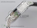 Master Grande Tradition SS Blue Rotating Dial Diamonds Bezel on Black Leather Strap A23J - Image 7