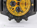 Chronomat 44mm Blacksteel GF 1:1 Special Edition Yellow Dial on Black Rubber Strap A7750 - Image 8