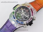 Big Bang Unico Rainbow King SS 45mm ZF 1:1 Best Edition on Rainbow Gummy Strap A1242 - Image 9