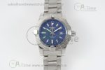 Avenger Automatic 43mm SS TF 1:1 Best Edition Blue Dial on SS Bracelet A2824