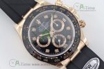 Daytona 116515 RGEWF 1:1 Best Edition Black Dial Diamonds Markers on Black Leather StrapA7750 - Image 3