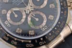 Daytona 116515 RGEWF 1:1 Best Edition Black Dial Diamonds Markers on Black Leather StrapA7750 - Image 5