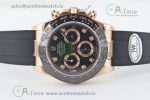 Daytona 116515 RGEWF 1:1 Best Edition Black Dial Diamonds Markers on Black Leather StrapA7750 - Image 6