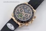 Daytona 116515 RGEWF 1:1 Best Edition Black Dial Diamonds Markers on Black Leather StrapA7750 - Image 8