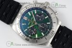 Chronomat B01 42mm SS TF 1:1 Best Edition Green Dial on Black Rubber Strap A7750 - Image 3