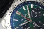 Chronomat B01 42mm SS TF 1:1 Best Edition Green Dial on Black Rubber Strap A7750 - Image 4