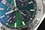 Chronomat B01 42mm SS TF 1:1 Best Edition Green Dial on Black Rubber Strap A7750 - Image 5