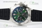 Chronomat B01 42mm SS TF 1:1 Best Edition Green Dial on Black Rubber Strap A7750 - Image 6