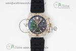 Chronomat B01 42mm SS/RG TF 1:1 Best Edition Brown Dial on Black Rubber Strap A7750