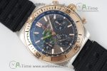 Chronomat B01 42mm SS/RG TF 1:1 Best Edition Brown Dial on Black Rubber Strap A7750 - Image 3