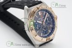 Chronomat B01 42mm SS/RG TF 1:1 Best Edition Brown Dial on Black Rubber Strap A7750 - Image 2