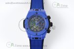 Big Bang Unico Blue Magic Ceramic ZF 1:1 Best Edition Skeleton Dial on Blue Rubber Strap A1280