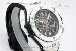 Big Bang Unico White Ceramic ZF 1:1 Best Edition Skeleton Dial on White Rubber Strap A1280 - Image 2