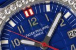 Aquanaut 5067A SS PPF 1:1 Best Edition Blue Textured Dial Red Hand on Blue Rubber Strap RONDA Quartz - Image 4