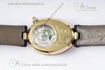 Reine de Naples YG ZF 1:1 Best Edition White Arabic Dial Diamonds Bezel on Black Fabric Strap A537 V2 - Image 10