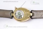 Reine de Naples YG ZF 1:1 Best Edition White Arabic Dial Diamonds Bezel on Black Fabric Strap A537 V2 - Image 11