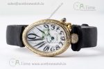 Reine de Naples YG ZF 1:1 Best Edition White Arabic Dial Diamonds Bezel on Black Fabric Strap A537 V2 - Image 6