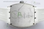 Vanguard V45 SS ABF Best Edition Full Diamonds Dial on White Leather Strap A2824 - Image 11