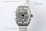 Vanguard V45 SS ABF Best Edition Full Diamonds Dial on White Leather Strap A2824