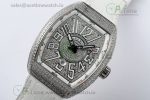 Vanguard V45 SS ABF Best Edition Full Diamonds Dial on White Leather Strap A2824 - Image 7