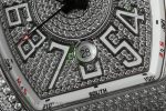 Vanguard V45 SS ABF Best Edition Full Diamonds Dial on White Leather Strap A2824 - Image 5