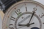 Rendez-Vous Moon Medium RG Q8 1:1 Best Edition White Textured Dial Diamonds Bezel on Black Leather Strap A935 - Image 3
