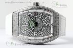 Vanguard V45 SS ABF Best Edition Full Diamonds Dial on White Leather Strap A2824 - Image 6
