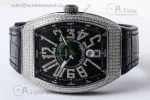 Vanguard V45 SS ABF Best Edition Full Diamonds Case Black Dial on Black Leather Strap A2824 - Image 6