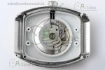 Vanguard V45 SS ABF Best Edition Full Diamonds Dial on White Leather Strap A2824 - Image 15