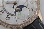 Rendez-Vous Moon Medium RG Q8 1:1 Best Edition White Textured Dial Diamonds Bezel on Black Leather Strap A935 - Image 4