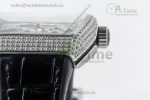 Vanguard V45 SS ABF Best Edition Full Diamonds Case Black Dial on Black Leather Strap A2824 - Image 8